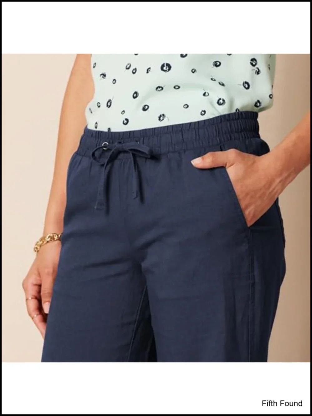 Linen Blend Drawstring Wide Leg Pants Relaxed Fit Plus Size